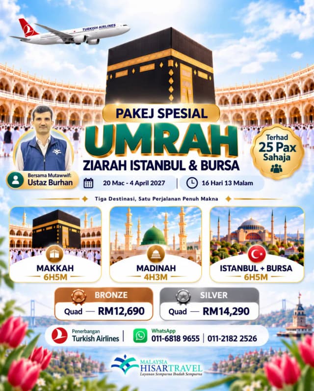 Poster Umrah Ziarah Istanbul & Bursa