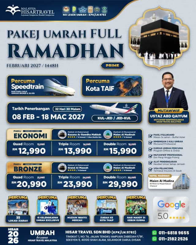 Poster Pakej Umrah Full Ramadhan
